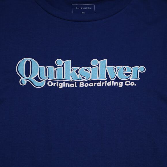 Quiksilver Instant History Logo Graphic Blue Short Sleeve T-Shirt Size S - Picture 3 of 6
